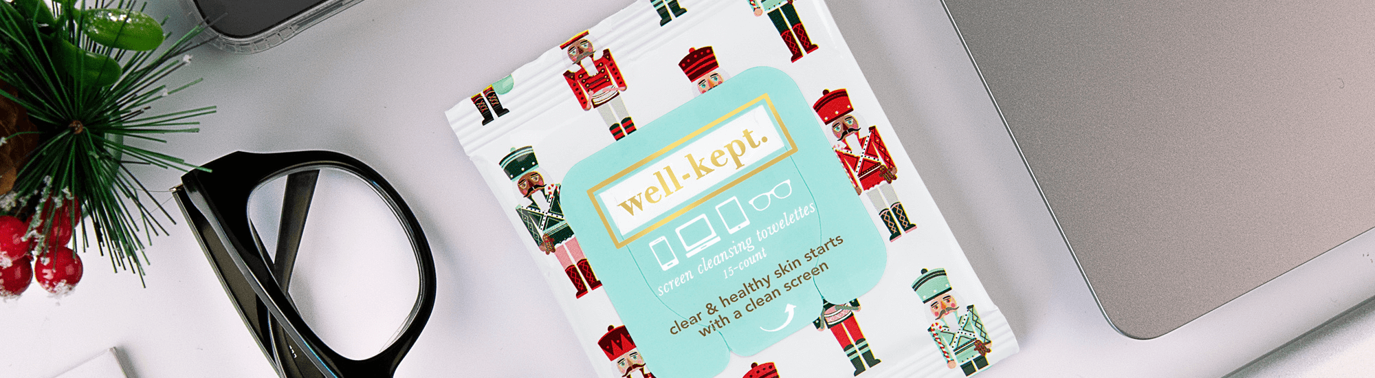 Image of nutcracker wipes packaging by Well-Kept