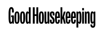 Black text that reads "Good Housekeeping" on a light gray background.