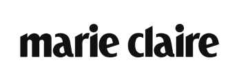 The "marie claire" logo in bold, black lowercase letters on a light gray background.