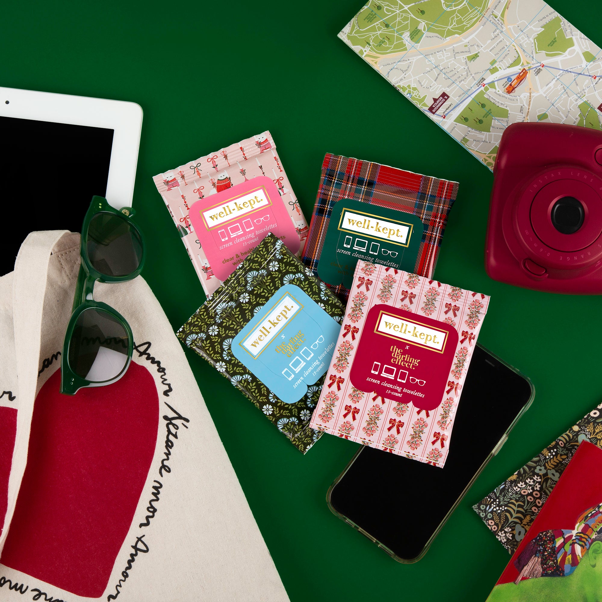 The TWICKENHAM - Twelve Pack (12) offers colorful, pre-moistened towelettes for screen cleaning—ideal for electronics, sunglasses, totes, and maps. From innovative woman-owned brands.