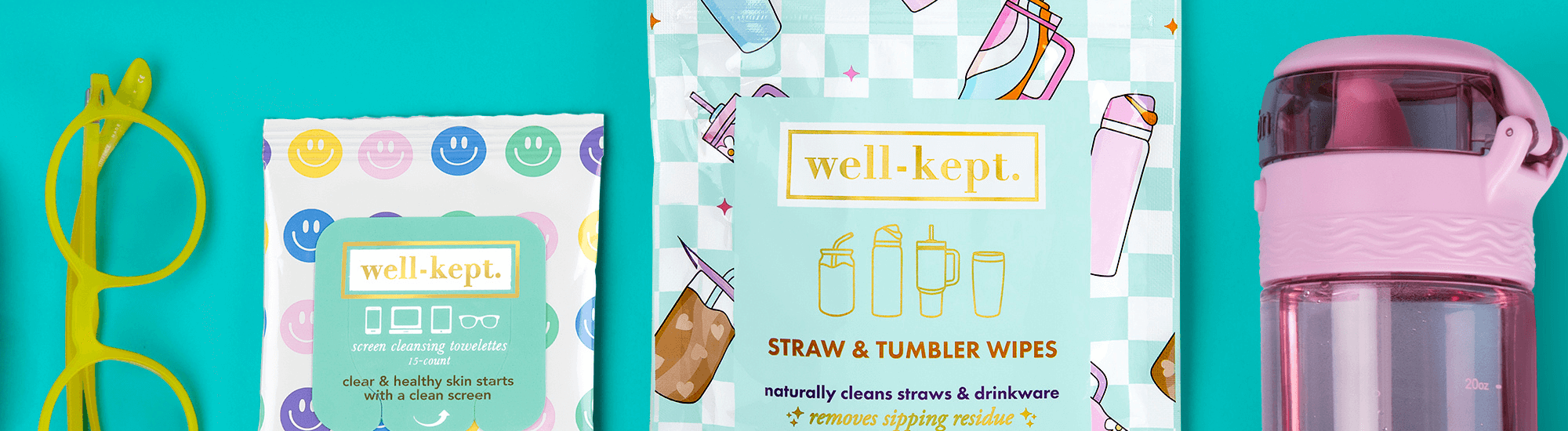 Straw and tumbler wipes collection image