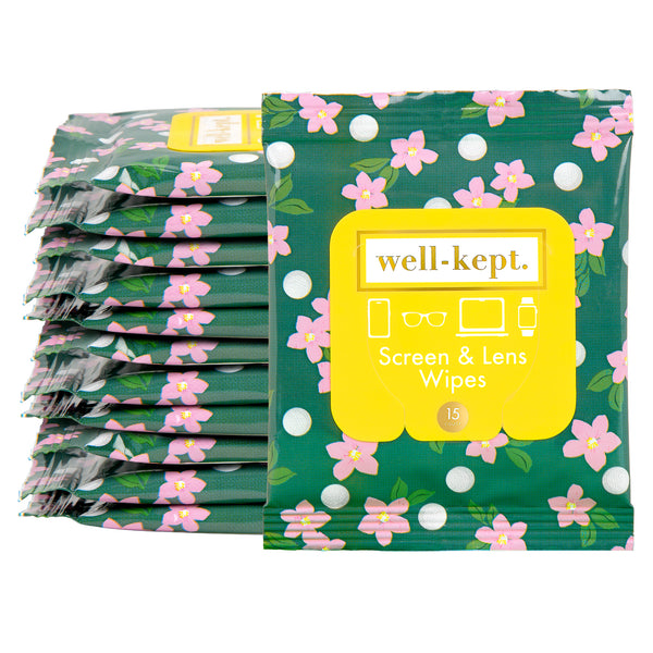 Screen Cleaning Wipes – Tee Time 12-Pack | well-kept